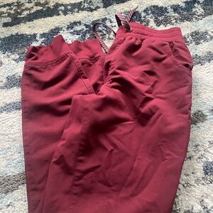 Jaanuu Burgundy Track Pants